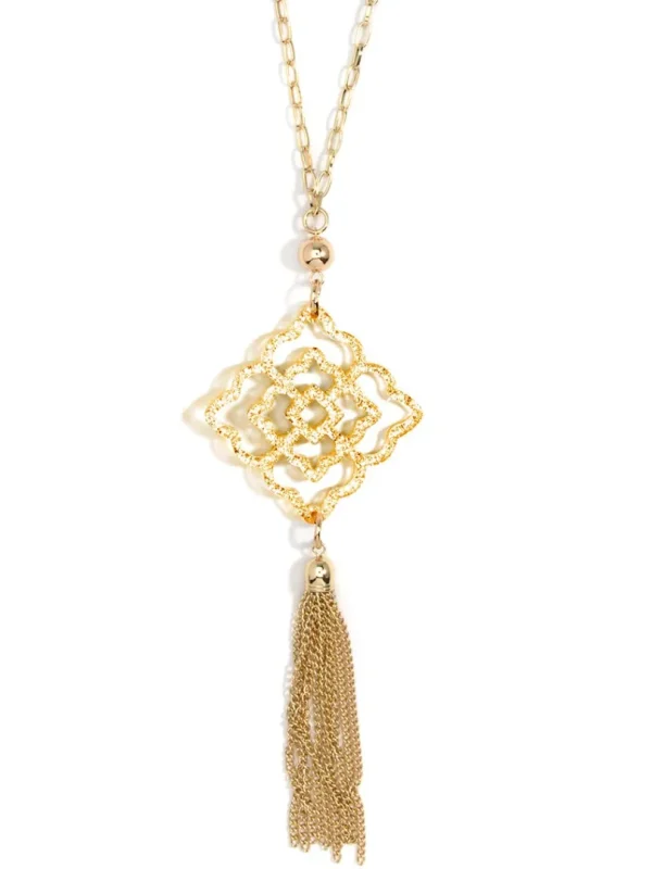Rose Tassel Necklace | ZENZII Sale