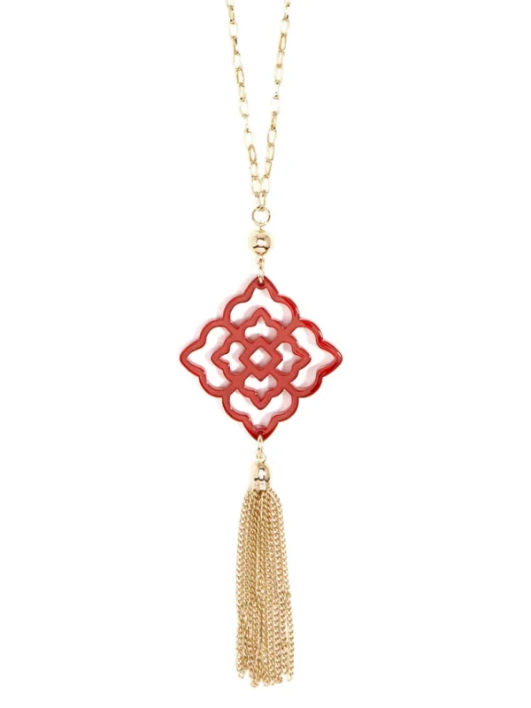 Rose Tassel Necklace | ZENZII Sale