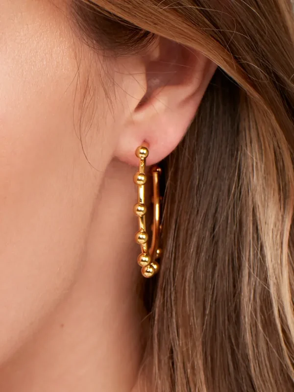 Showtime Studded Hoop Earring | ZENZII New