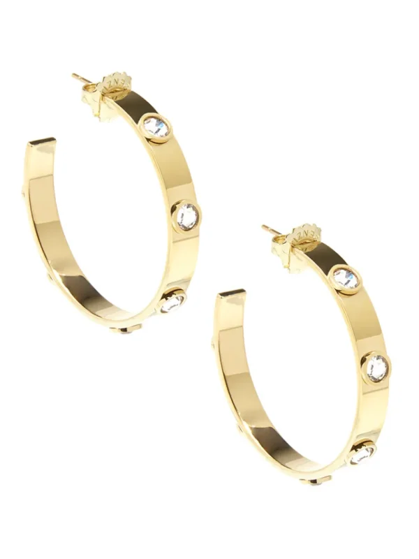 Studded Luxe Hoop Earring | ZENZII Fashion