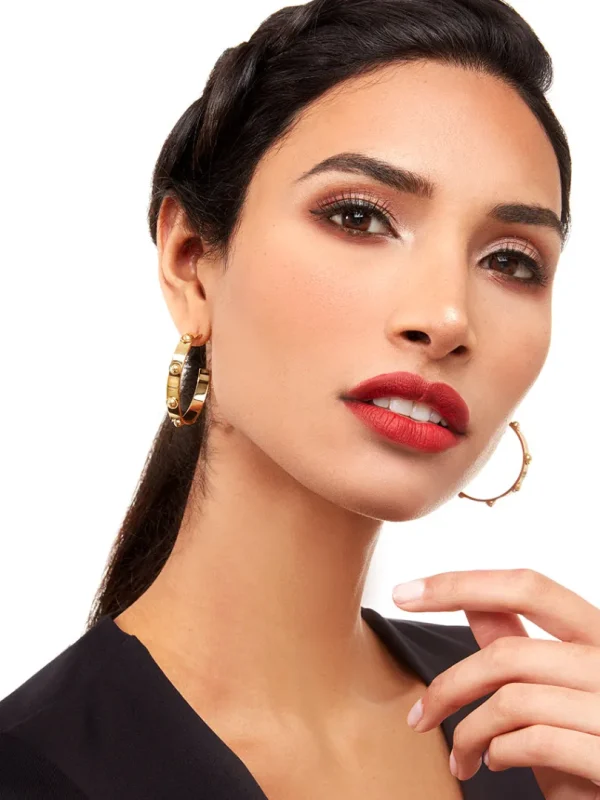 Studded Luxe Hoop Earring | ZENZII Fashion