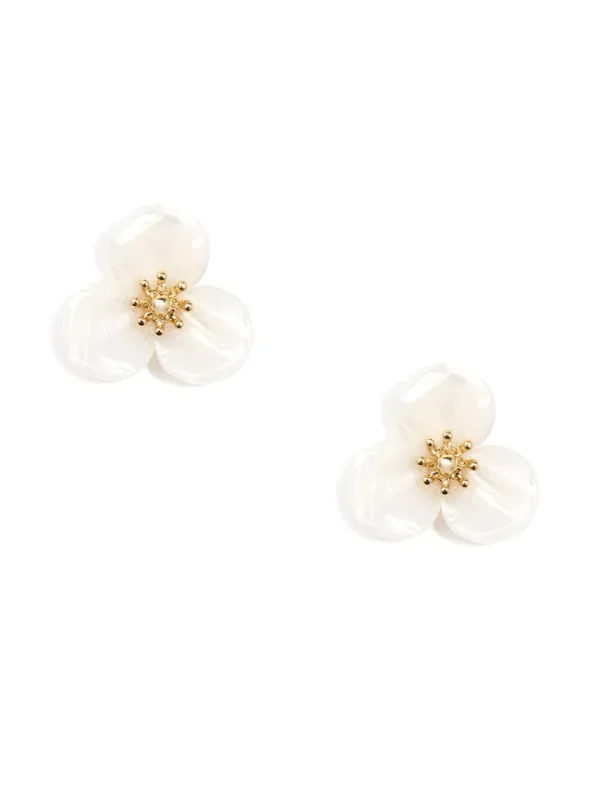 Tortoise Lotus Stud Earring | ZENZII Fashion
