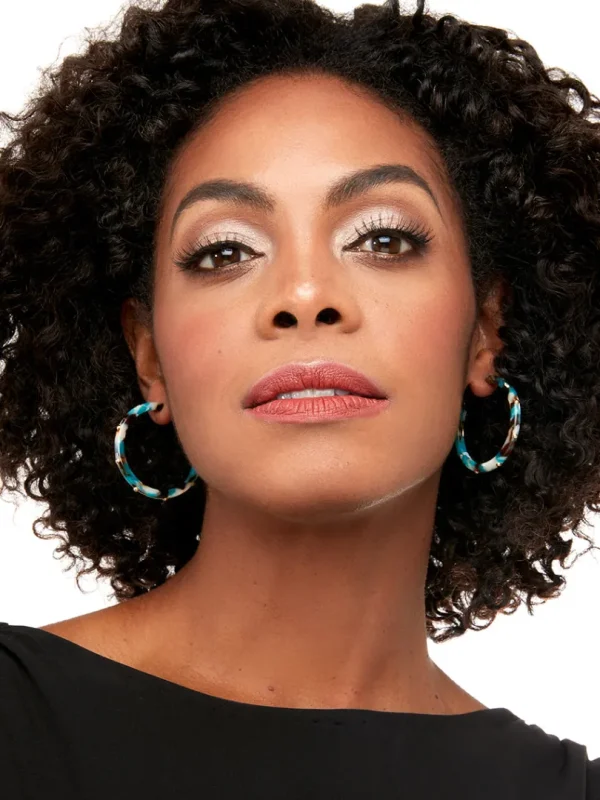 Tortoise Studded Hoop Earring | ZENZII Best