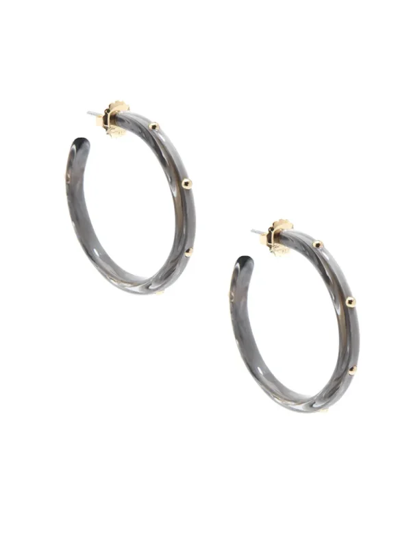 Tortoise Studded Hoop Earring | ZENZII Best