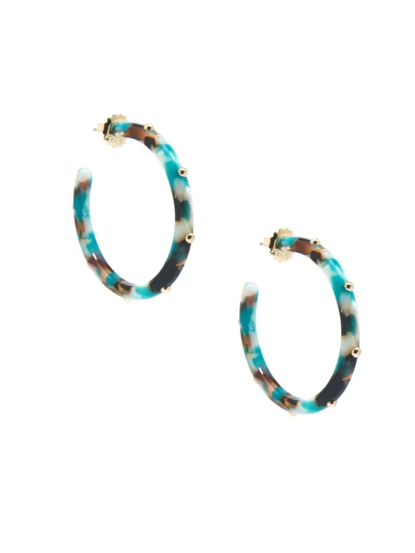 Tortoise Studded Hoop Earring | ZENZII Best