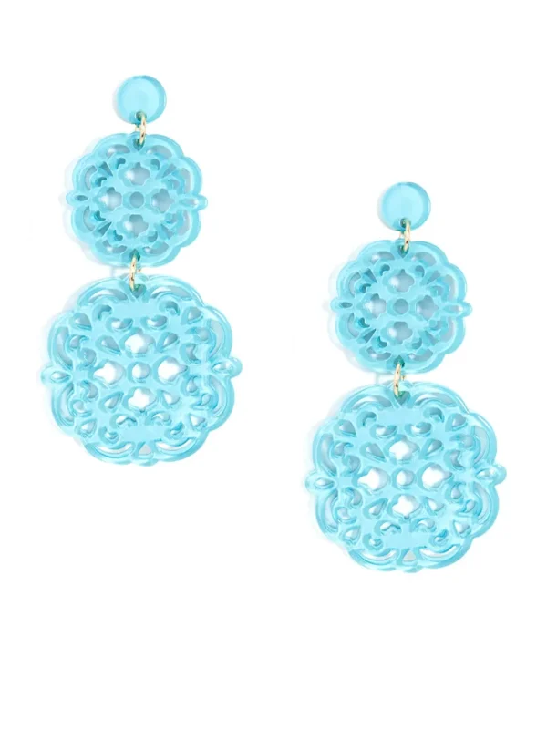 Two Fold Resin Emblem Drop Earring | ZENZII Fashion