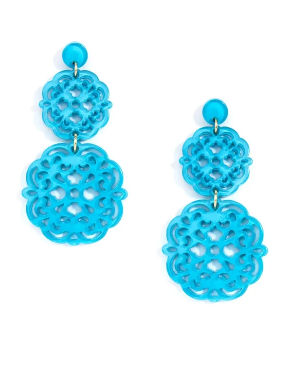Two Fold Resin Emblem Drop Earring | ZENZII Fashion