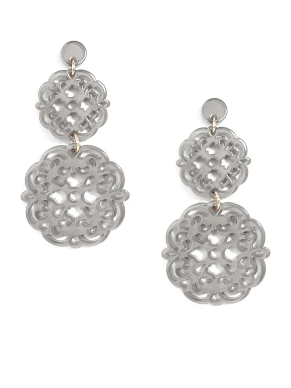 Two Fold Resin Emblem Drop Earring | ZENZII Fashion