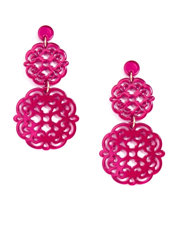 Two Fold Resin Emblem Drop Earring | ZENZII Fashion