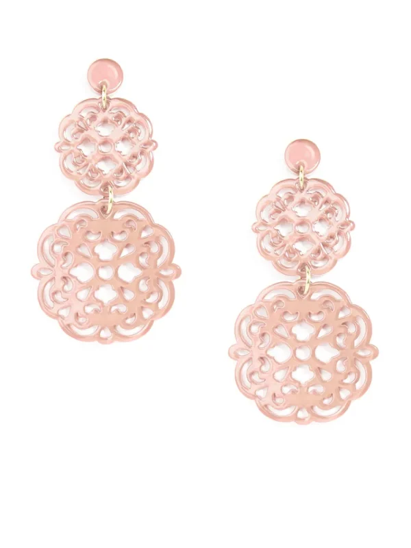 Two Fold Resin Emblem Drop Earring | ZENZII Fashion