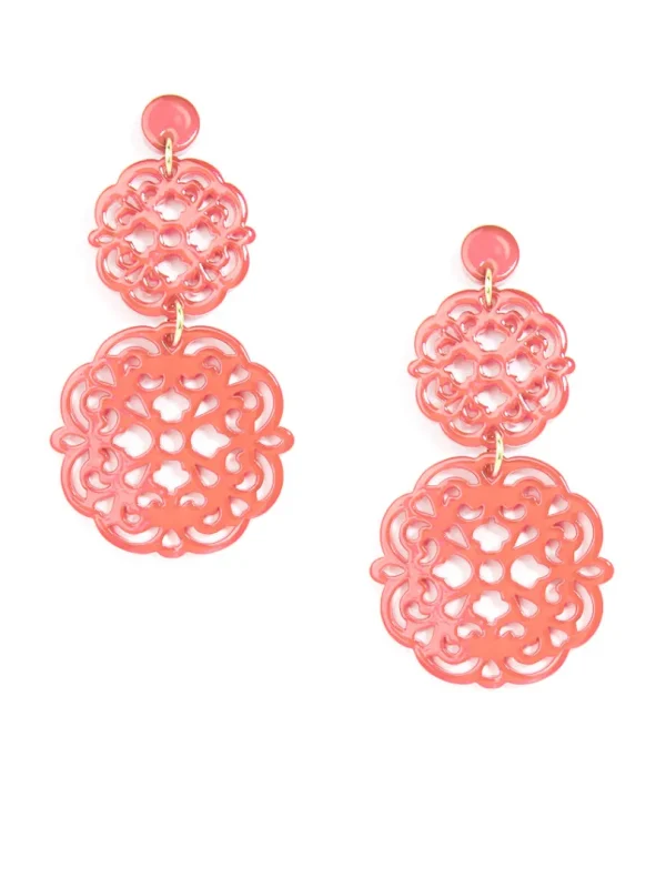 Two Fold Resin Emblem Drop Earring | ZENZII Fashion